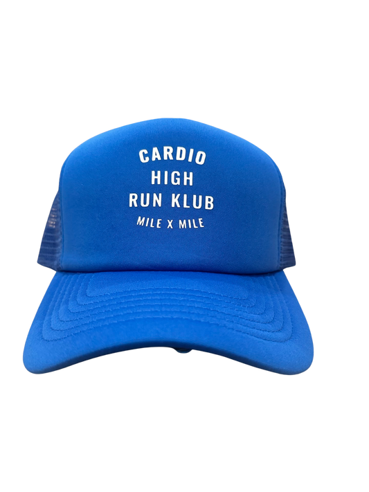 Blue Cardio High Run Klub Trucker Hat